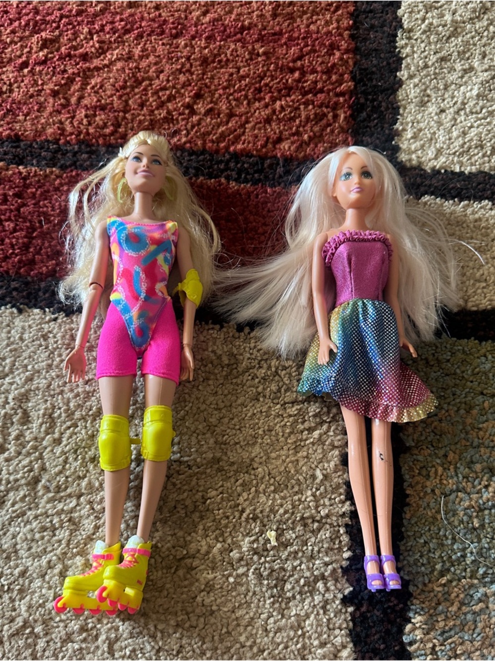 Barbie-Style Pink Fashion Doll with Colorful Dress and Accessories